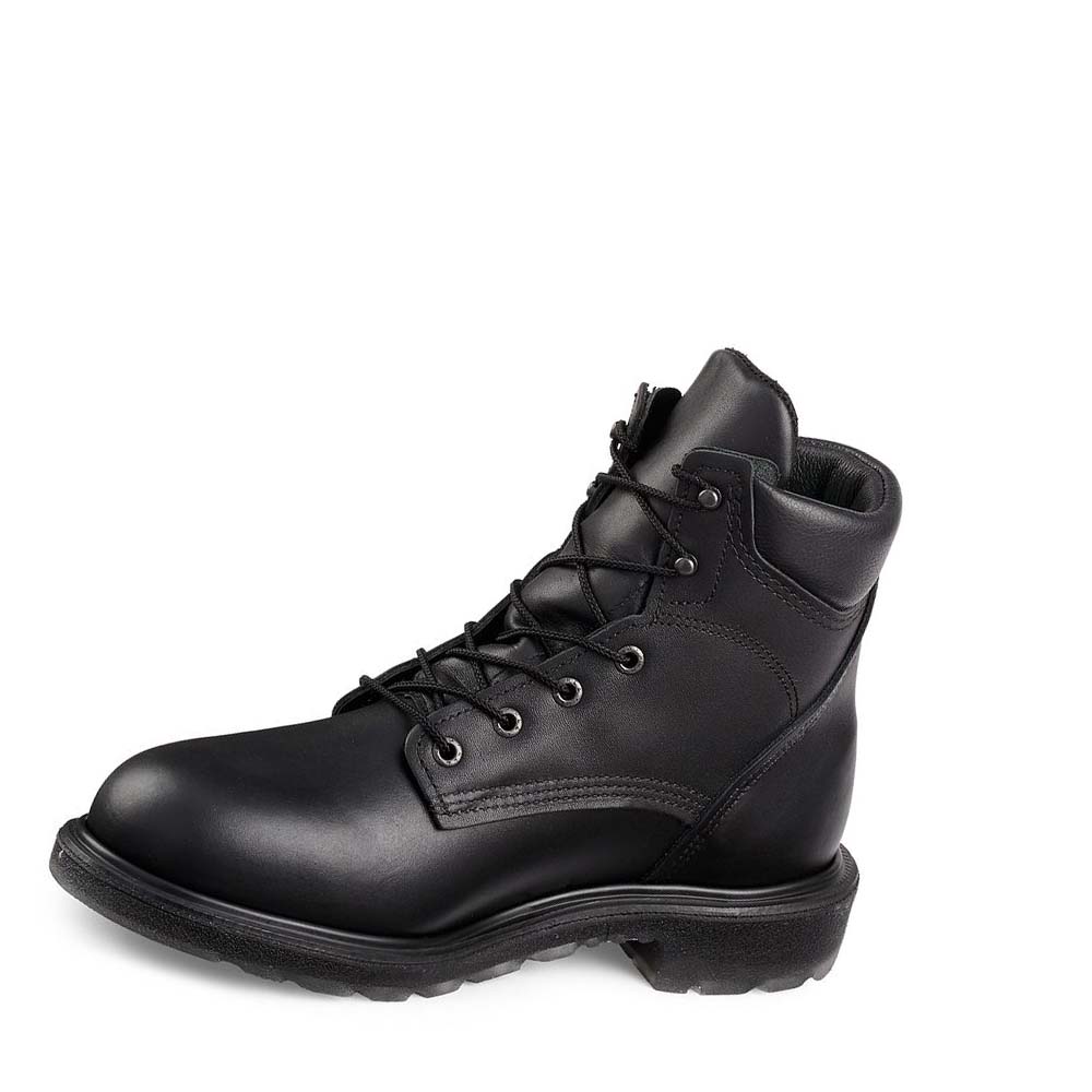 Red Wing SuperSole® 2.0 6-inch Soft Toe Men's Work Boots Black | ZA 70XYU